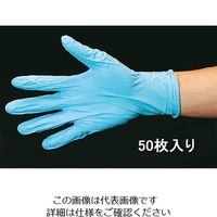 エスコ [LL/240mm] 手袋(ニトリルゴム・パウダー無/50枚) EA354BD-73F 1セット(100枚:50枚×2箱)（直送品）