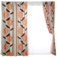 スミノエ デザインライフ セミオーダー カーテン ケイランサス 幅1400×丈1800mm ピンク 1セット(2枚入)（直送品）