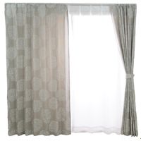 スミノエ デザインライフ セミオーダー カーテン イシヅツミ 3000×1700mm ホワイト １セット(2枚入)（直送品）