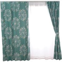 スミノエ デザインライフ セミオーダー カーテン クッカ 2900×900mm ブルーグリーン １セット(2枚入)（直送品）