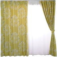スミノエ デザインライフ セミオーダー カーテン クッカ 2200×1300mm イエロー １セット(2枚入)（直送品）