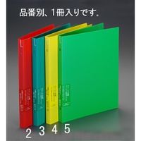 エスコ A4/S型 リングファイル(薄緑) EA762CM-5 1セット(10冊)（直送品）