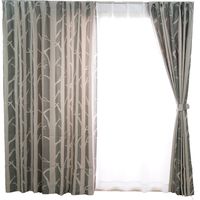 スミノエ デザインライフ セミオーダー カーテン シラカバ 2000×1600mm グレー １セット(2枚入)（直送品）