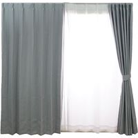 スミノエ デザインライフ セミオーダー カーテン セーラ 3000×1900mm グレー １セット(2枚入)（直送品）