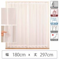 マッチングジャパン カーテン市場 セミオーダー レースカーテン 防炎 幅1800×寸法2970mm berui-re-180x297 1枚（直送品）