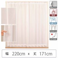マッチングジャパン カーテン市場 セミオーダー レースカーテン 防炎 幅2200×寸法1710mm berui-re-220x171 1枚（直送品）