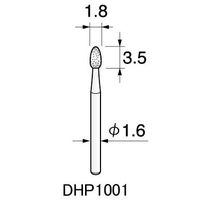 アルゴファイルジャパン 1.6軸DEダイヤ(FGダイヤモンドポイント) DHP1001 5個 1セット(15個:5個×3パック)（直送品）