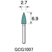 アルゴファイルジャパン GC/1.6軸砥石(軸付砥石ミニ グリーンカーボランダム) GCG1007 12個 1セット(60個:12個×5パック)（直送品）