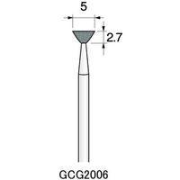 アルゴファイルジャパン GC砥石(軸付砥石グリーンカーボランダム) GCG2006 12個 1セット(60個:12個×5パック)（直送品）