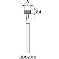 アルゴファイルジャパン GC砥石(軸付砥石グリーンカーボランダム) GCG2012 12個 1セット(60個:12個×5パック)（直送品）