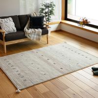 萩原 無染色ウール100% 手織りギャッベラグ 2000×2500mm L16 270054970 1枚（直送品）