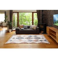 萩原 トルコ製 ウィルトンラグ MOROCCO 800×1500mm ビジューベージュ 240620123 1枚（直送品）