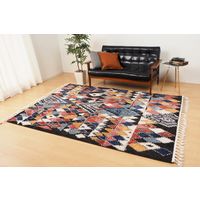 萩原 トルコ製 ウィルトンラグ MOROCCO 1400×2000mm フラム 240621210 1枚（直送品）