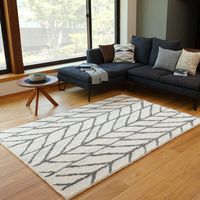 萩原 ベルギー製 ウィルトンラグ BLIZZ 1200×1700mm ブランチアイボリー 240620210 1枚（直送品）