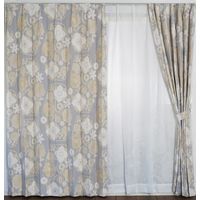 スミノエ デザインライフ セミオーダー カーテン イハナ 2200×1050mm グレー １セット(2枚入)（直送品）