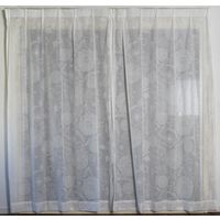 スミノエ デザインライフ セミオーダー レースカーテン イハナボイル 1500×940mm ホワイト １セット(2枚入)（直送品）