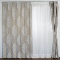 スミノエ デザインライフ セミオーダー カーテン レヒティア 1300×1150mm ベージュ １セット(2枚入)（直送品）