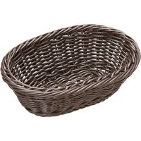 ヤマコー アメニティーバスケット オーバル ダークブラウン 中 50819 1個（直送品）