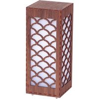 ヤマコー モダン格子行燈 波文様 小 ウォールナット 53134 1個（直送品）