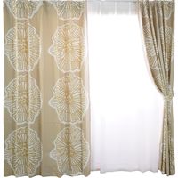 スミノエ デザインライフ セミオーダー カーテン ダイリン 1300×1350mm ベージュ １セット(2枚入)（直送品）