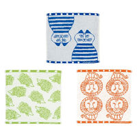 【アウトレット】リサラーソン ウォッシュタオル 1セット（3枚：3柄各1枚ずつ）（ミンミ/ハリエット/ライオン） 丸眞