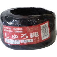 エルモ しゅろ縄玉巻4mm×80m 黒 40700052 1個