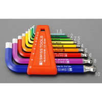 エスコ 2.5x 63mm [Ball Hexagon]キーレンチ EA573LF-2.5 1セット(10本)（直送品）
