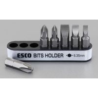 エスコ 6本組 [+ ー]ドライバービット EA611E 1セット(4組)（直送品）