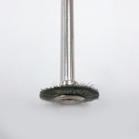 エスコ 25mm/3.0mm軸 平型 軸付ブラシ(スチール製) EA819AJ-6 1セット(10本)（直送品）