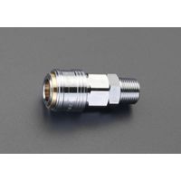 エスコ R 1/4” 雄ねじカップリング(ワンプッシュ/ロック) EA140DP-2R 1セット(10個)（直送品）