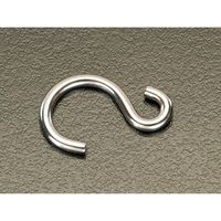 エスコ 42x 4.0mm Sフック(ステンレス製/5個) EA638EG-7 1セット(50個:5個×10袋)（直送品）