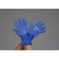 エスコ [M] 手袋(耐油/塩化ビニール・綿 PE裏) EA354GE-11 1セット(15双)（直送品）