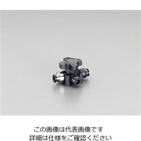 エスコ 8mmx 6mmx 6mm 3方向切換バルブ EA425SA-86 1セット(3個)（直送品）