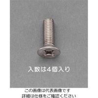 エスコ M5x25mm 皿頭小ねじ(チタン/4本) EA949NZ-525A 1セット(40本:4本×10袋)（直送品）