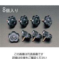 エスコ M8x25mm 菊形ノブボルト(8個) EA949GT-825 1セット(80個:8個×10パック)（直送品）