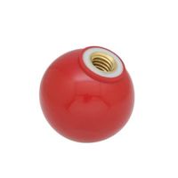 エスコ M10x32mm 雌ねじプラスチックボール(レッド) EA948AM-16 1セット(15個)（直送品）