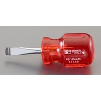 エスコ 8.0x1.2x30mm [ー]ドライバー(スタビー型) EA561P-34 1セット(4本)（直送品）