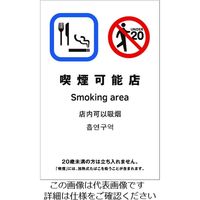 光（ヒカリ） 光 多国語ピクトサイン 喫煙可能店 TGP2032-12 1枚 195-0182（直送品）