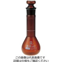 柴田科学 メスフラスコ 茶 短形 50mL 1個 023090-50（直送品）