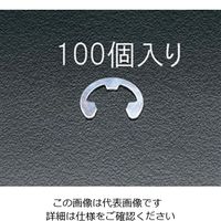 エスコ 6.0mm E リング(三価クロメート/100個) EA949WE-6 1セット(2000個:100個×20袋)（直送品）