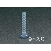 エスコ M12x60 mm 六角頭全ねじボルト(ユニクロメッキ/9本) EA949HB-125 1セット(135本:9本×15袋)（直送品）