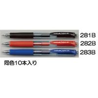 エスコ 0.5mm ボールペン(赤・ゲルインク・ノック式/10本) EA765MG-282B 1セット(100本:10本×10箱)（直送品）