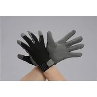 エスコ [LL] 手袋(合成皮革/黒・グレー) EA353BJ-83 1セット(10双)（直送品）