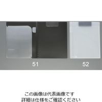 エスコ 320x237x6mm/A4 クリップファイル(マグネット/クリア) EA762DA-52 1セット(10冊)（直送品）