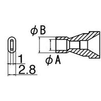エスコ φ4.0/φ5.8mm 交換用ノズル(EA323MAー1用) EA323MA-18 1セット(3個)（直送品）