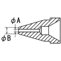 エスコ φ1.3/φ3.0mm 交換用ノズル(EA323MAー1用) EA323MA-20 1セット(4個)（直送品）