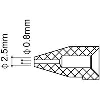 エスコ φ0.8/φ2.5mm 交換ノズル(EA323MBー1，2用) EA323MB-13 1セット(4個)（直送品）