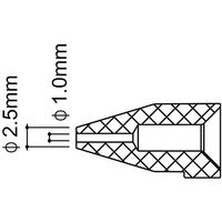 エスコ φ1.0/φ2.5mm 交換ノズル(EA323MBー1，2用) EA323MB-14 1セット(4個)（直送品）