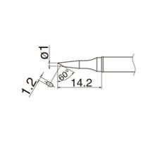 エスコ φ1.0mm 交換用こて先 (EA304AL用) EA304AL-7 1セット(4個)（直送品）