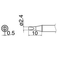 エスコ φ2.4mm 交換用こて先 (EA304AL用) EA304AL-23 1セット(4個)（直送品）